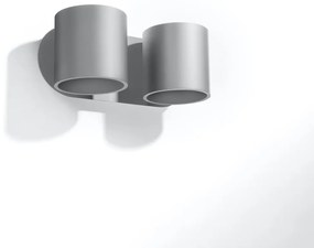 Nástenné svietidlo Orbis, 2x sivé kovové tienidlo