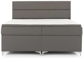 Posteľ Boxspring Amadeus 200x180, tm. hnedá (koženka - bao 12)