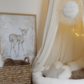 Závesná dekorácia slnka vanilka 35x35x5cm