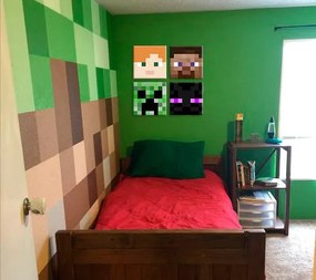 Minecraft obraz - Najlepšie postavičky na plátne - Alex, Steve, Enderman, Creeper | rôzne rozmery