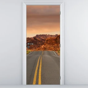 Fototapeta na dvere - Cesta v horách (95x205cm)