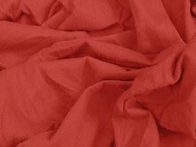 2x flanelové obliečky VIANOČNÉ JELENE červené + jersey plachta EXCLUSIVE červená 180 x 200 cm