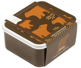 A Little Lovely Company - súprava štyroch desiatových škatuliek - medvede