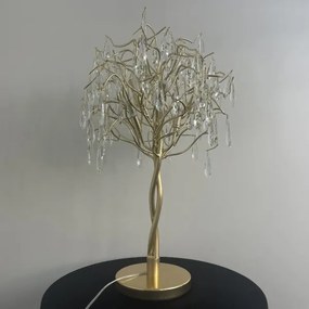 Krištáľová stolná lampa 5xG9/40W/230V zlatá