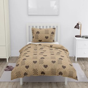HOME ELEMENTS Mikroflanelové obliečky na jednolôžko, Srdce