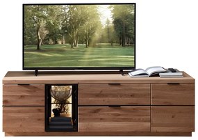TV stolík Napoli 31 s LED osvetlením 200 cm z masívu dub Bianco