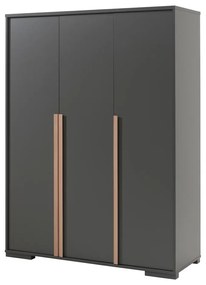 Tmavosivá detská šatníková skriňa 146x195 cm London – Vipack