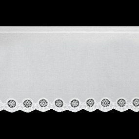 KRÁTKA ZÁCLONA NA PÁSKE LILA 150X40 CM BIELA
