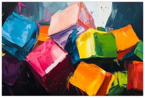 Obraz - Farebné kocky (90x60 cm)