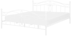 Kovová posteľ 140 x 200 cm biela ANTLIA Beliani