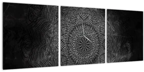 Obraz - Mystická mandala (s hodinami) (90x30 cm)