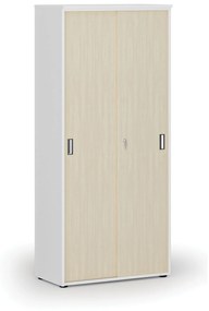 Skriňa so zasúvacími dverami PRIMO WHITE, 1781 x 800 x 420 mm, biela/buk