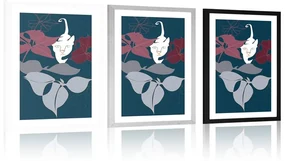 Plagát s paspartou dobrodružstvo v džungli - 20x30 white