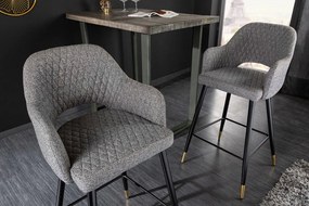 Nemecko -  Elegantná barová stolička PARIS svetlo šedá