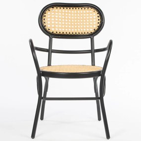 ALEC záhradná stolička s podrúčkami black