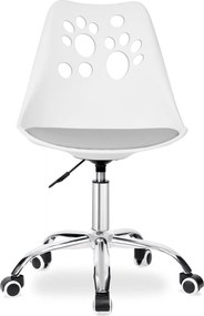 Bielošedá otočná stolička Grover