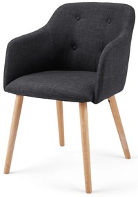 Čalúnená stolička, antracitová
