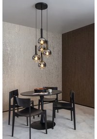 Lucide 45402/15/30 - Luster na lanku MARIUS 5xE27/40W/230V čierna