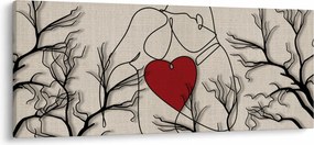Obraz - Zamilovaný pár (120x50 cm)