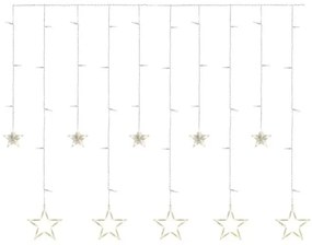 EMOS DCGW12 LED vnútorný vianočný záves – hviezdy, 185x105 cm, 115LED, IP44, teplá biela