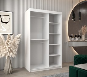 Šatníková skriňa 120 cm Mokka (biela). Akcia -21%. Vlastná spoľahlivá doprava až k Vám domov. 1126024