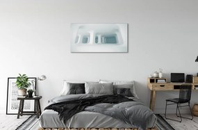 Obraz na plátne Biela 3d podpora 125x50 cm
