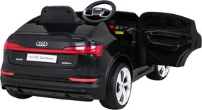 Ramiz Audi E-Tron Sportback pre deti čierne + na diaľkové ovládanie + pohon 4x4 + pomalý štart + rádio MP3 + LED