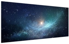 Obraz - Hviezdy a hmlovina (120x50 cm)
