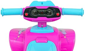 Detské odrážadlo so zvukom Štvorkolka Milly Mally Monster Pink
