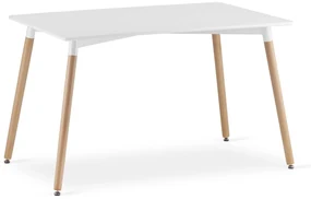 Jedálenský set 1 + 4, stôl ADRIA 120x80cm biely + stoličky BALI MARK čierna