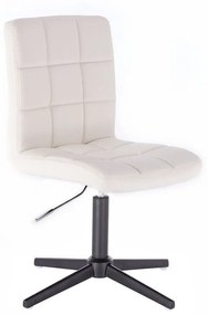 LuxuryForm Stolička TOLEDO na čiernom kríži - biela