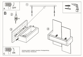 Sollux Lighting Nástenné svietidlo FENIKS 1 prírodné drevo