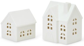 LED keramický domček, 2 ks
