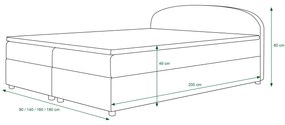 Manželská posteľ Boxspring 160 cm Brick (tmavohnedá + vzor kvet) (s matracom a úložným priestorom). Vlastná spoľahlivá doprava až k Vám domov. 1046406