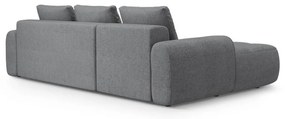 Sivá rozkladacia/s úložným priestorom rohová pohovka (ľavý roh/s leňoškou) Linz – Cosmopolitan Design