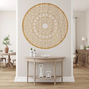 Luxusná drevená mandala na stenu 3D dekorácia do interiéru | HELA: HDF - Orech 30 cm 4341-79186 HDF0342