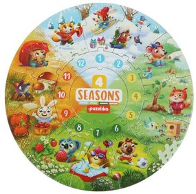 Puzzlika 15238 Štyri ročné obdobia - vzdelávacie puzzle 17 dielikov