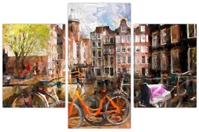 Obraz - Amsterdam, maľba (90x60 cm)