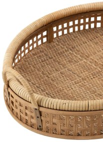 Prírodný oválny ratanový podnos s uchami Rattan / Bamboo M - 57*43*15 cm
