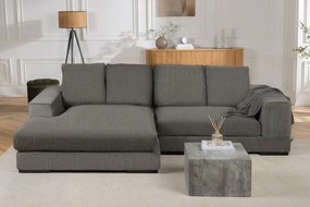 Pohovka BABYLON XXL 270 cm rebrovaná šedá