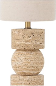 Kamenná stolová lampa v prírodnej farbe s textilným tienidlom (výška 53 cm) Marci – Bloomingville