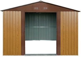 Záhradný domček BestBerg ZDB-7D / 7,2 m² / 301 x 238 x 214 cm / červené drevo / hnedá