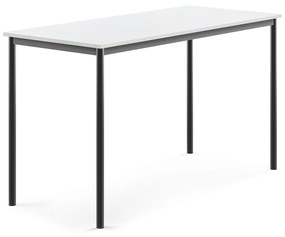 Stôl SONITUS, 1600x700x900 mm, HPL - biela, antracit