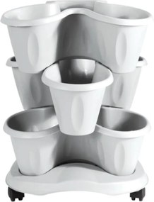 BAMA Kvetináč modulárny TRIFOGLIO, farba biela