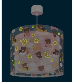 Dalber 41572S - Detský luster BABY TEDDY 1xE27/15W/230V ružová