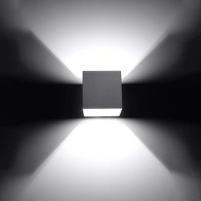 Nástenné svietidlo Quad, 1x sivé kovové tienidlo