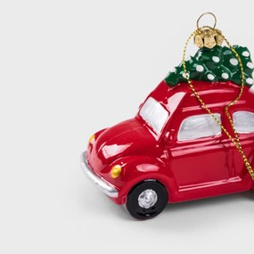 Vianočná ozdoba EVI RED červené autíčko 710261