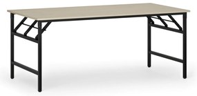 Konferenčný stôl FAST READY, 180x90 cm, čierna podnož, breza