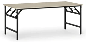 Konferenčný stôl FAST READY, 180x90 cm, čierna podnož, breza