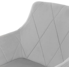 Jedálenská stolička FELLICE zamatová sivá ALL 847283